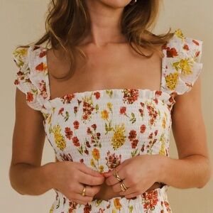 Winston White Floral Crop Tropicana Top